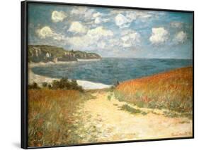 Path Through the Corn at Pourville, c.1882-Claude Monet-Framed Art Print