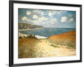 Path Through the Corn at Pourville, c.1882-Claude Monet-Framed Art Print