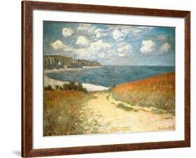 Path Through the Corn at Pourville, c.1882-Claude Monet-Framed Art Print