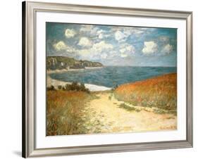 Path Through the Corn at Pourville, c.1882-Claude Monet-Framed Art Print