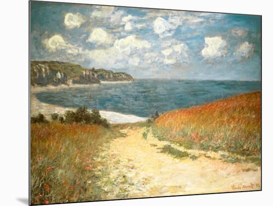 Path Through the Corn at Pourville, c.1882-Claude Monet-Mounted Art Print