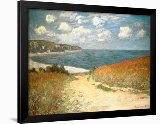 Path Through the Corn at Pourville, c.1882-Claude Monet-Framed Art Print