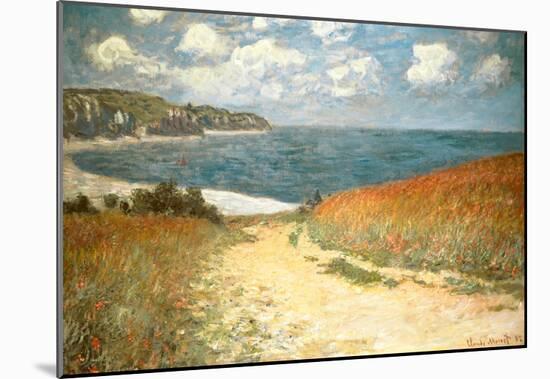 Path Through the Corn at Pourville-Claude Monet-Mounted Poster