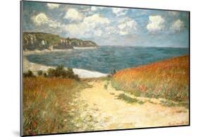 Path Through the Corn at Pourville-Claude Monet-Mounted Poster