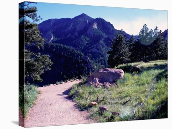 Path to Mountains, Boulder-Michael Brown-Stretched Canvas