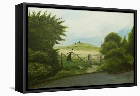 Path To Pirton Hills-Chris Ross Williamson-Framed Stretched Canvas