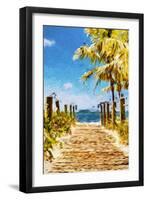 Path to the Beach II - In the Style of Oil Painting-Philippe Hugonnard-Framed Giclee Print