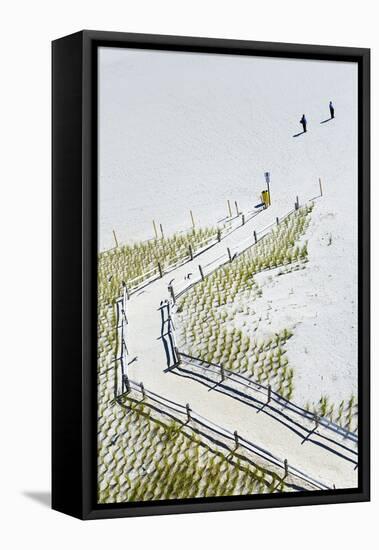 Path to the Beach in Atlantic City.-Jon Hicks-Framed Stretched Canvas