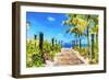Path to the Beach - In the Style of Oil Painting-Philippe Hugonnard-Framed Giclee Print