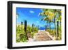 Path to the Beach - In the Style of Oil Painting-Philippe Hugonnard-Framed Giclee Print