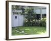 Path to the Garden Gate Lined with Daylilies-null-Framed Photographic Print