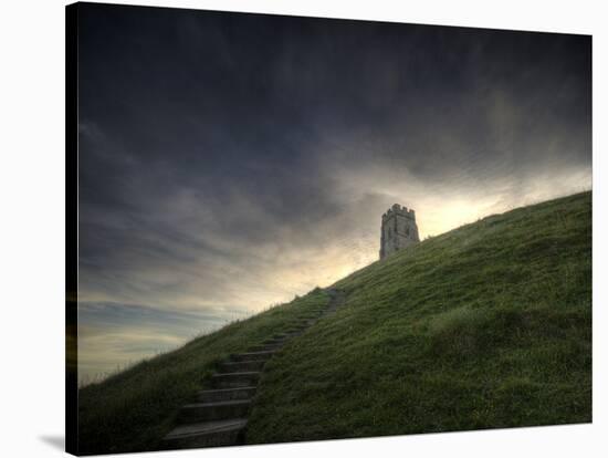 Path Up Glastonbury Tor, Somerset, England, United Kingdom, Europe-Sara Erith-Stretched Canvas