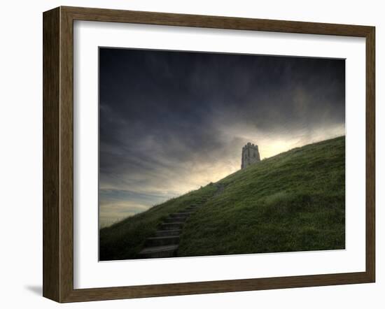 Path Up Glastonbury Tor, Somerset, England, United Kingdom, Europe-Sara Erith-Framed Photographic Print