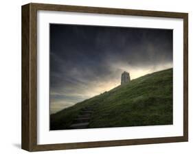 Path Up Glastonbury Tor, Somerset, England, United Kingdom, Europe-Sara Erith-Framed Photographic Print