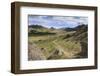 Path Winds Past Hills and Tourist Ger Camp Towards Distant Mountains in Summer, Central Mongolia-Eleanor Scriven-Framed Photographic Print