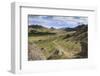 Path Winds Past Hills and Tourist Ger Camp Towards Distant Mountains in Summer, Central Mongolia-Eleanor Scriven-Framed Photographic Print