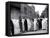 Pathan Women Observe Strict Muslim Purdah as They Come out to Vote at a High School-null-Framed Stretched Canvas