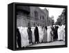 Pathan Women Observe Strict Muslim Purdah as They Come out to Vote at a High School-null-Framed Stretched Canvas