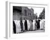 Pathan Women Observe Strict Muslim Purdah as They Come out to Vote at a High School-null-Framed Photographic Print