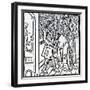 Pathelin and Guillemette, from 'The Farce of Master Pierre Pathelin', C.1465 (Woodcut)-French-Framed Giclee Print