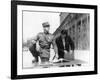 PATHS OF GLORY, 1957 directed by STANLEY KUBRICK On the set, Kirk Douglas (actor/producer) and Stan-null-Framed Photo