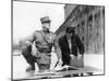 PATHS OF GLORY, 1957 directed by STANLEY KUBRICK On the set, Kirk Douglas (actor/producer) and Stan-null-Mounted Photo