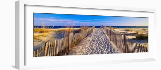 Pathway and Sea Oats on Beach at Santa Rosa Island Near Pensacola, Florida-null-Framed Photographic Print