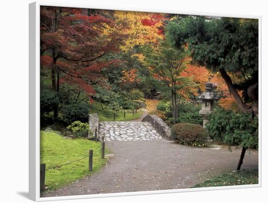 Pathway and Stone Bridge at the Japanese Garden, Seattle, Washington, USA-Jamie & Judy Wild-Framed Photographic Print