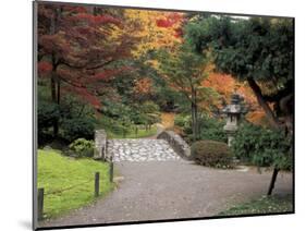 Pathway and Stone Bridge at the Japanese Garden, Seattle, Washington, USA-Jamie & Judy Wild-Mounted Photographic Print