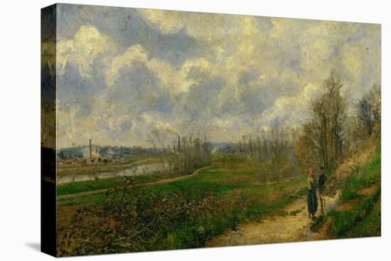 Pathway at Lechou, 1878-Camille Pissarro-Stretched Canvas
