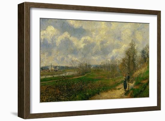 Pathway at Lechou, 1878-Camille Pissarro-Framed Giclee Print