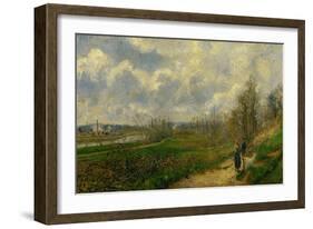 Pathway at Lechou, 1878-Camille Pissarro-Framed Giclee Print