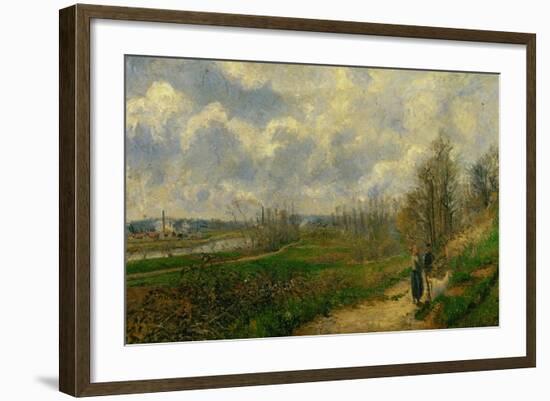 Pathway at Lechou, 1878-Camille Pissarro-Framed Giclee Print