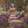 Pathway in Monet's Gardens at Giverny, c.1902-Claude Monet-Framed Textured Art