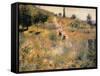 Pathway Through Tall Grass-Pierre-Auguste Renoir-Framed Stretched Canvas