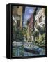 Pathway to the Shops-Guido Borelli-Framed Stretched Canvas