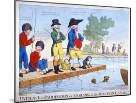 Patience at Paddington, or Angling in the Junction Canal, C1800-Roberts-Mounted Giclee Print