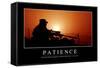 Patience: Citation Et Affiche D'Inspiration Et Motivation-null-Framed Stretched Canvas