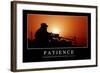 Patience: Citation Et Affiche D'Inspiration Et Motivation-null-Framed Photographic Print