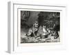 Patience, Dog and Cats Dinner-null-Framed Giclee Print