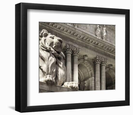 Patience Guarding the Library-null-Framed Art Print