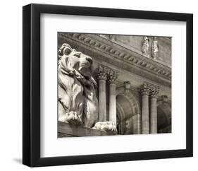 Patience Guarding the Library-null-Framed Art Print