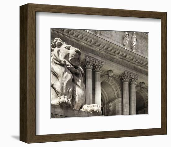 Patience Guarding the Library-null-Framed Art Print