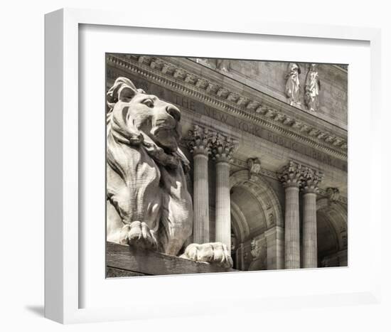 Patience Guarding the Library-null-Framed Art Print