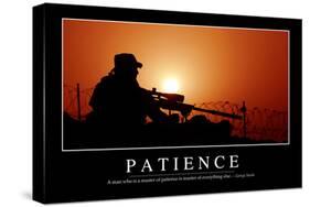 Patience: Inspirational Quote and Motivational Poster-null-Stretched Canvas