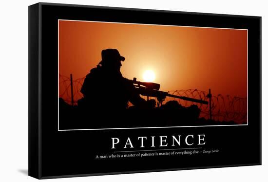 Patience: Inspirational Quote and Motivational Poster-null-Framed Stretched Canvas