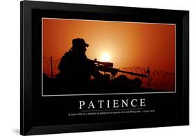 Patience: Inspirational Quote and Motivational Poster-null-Framed Photographic Print