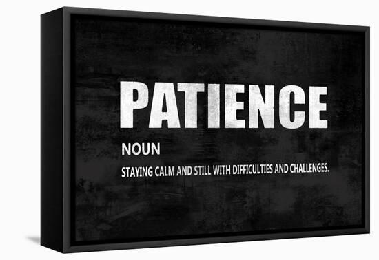 Patience on Black-Jamie MacDowell-Framed Stretched Canvas