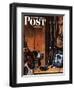 "Patient Dog," Saturday Evening Post Cover, December 12, 1942-John Atherton-Framed Giclee Print