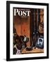 "Patient Dog," Saturday Evening Post Cover, December 12, 1942-John Atherton-Framed Giclee Print